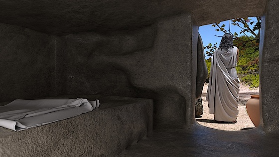 Jesus går ud af graven Jesus går ud af graven