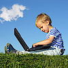 Dreng med computer Dreng med computer